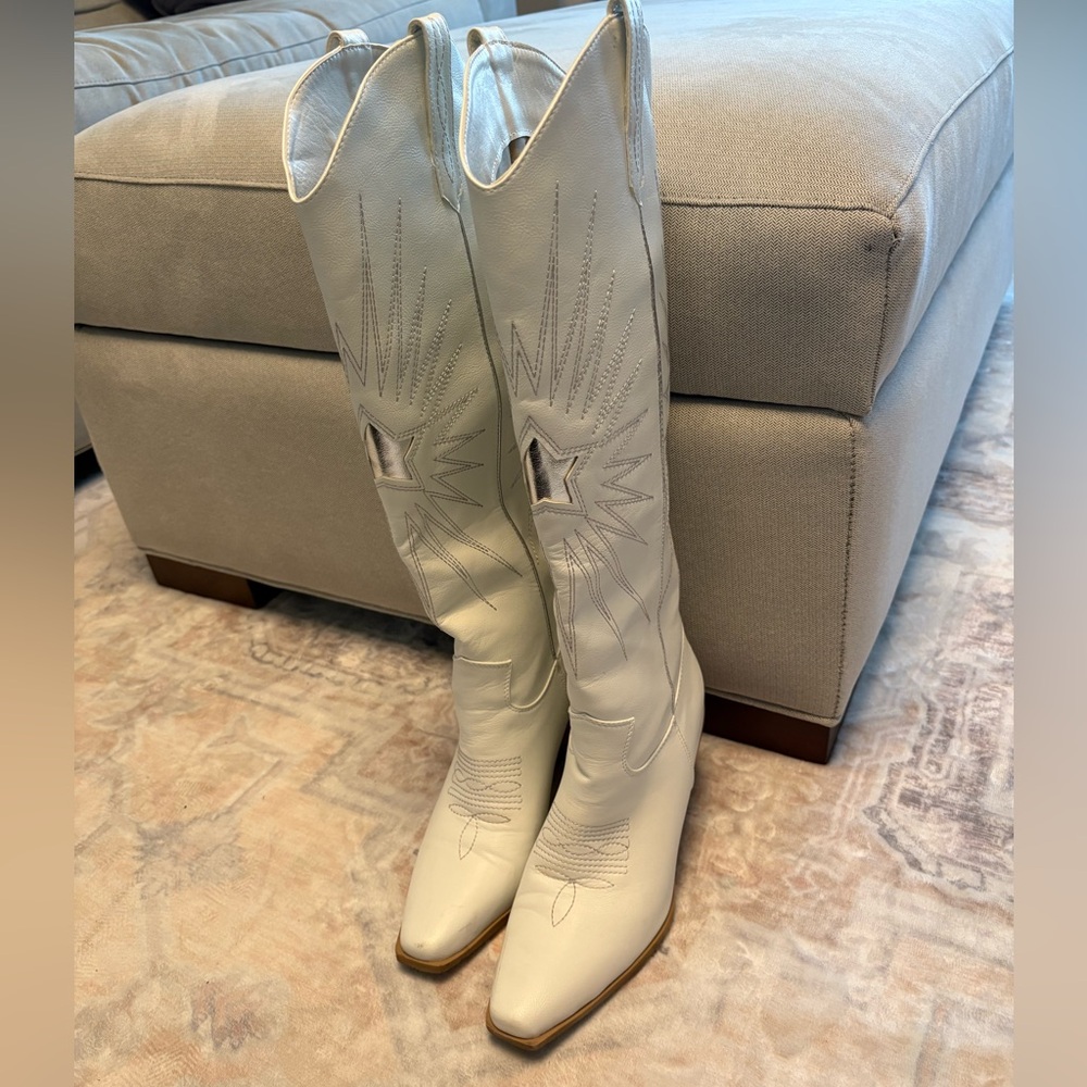 White Billini cowboy boots